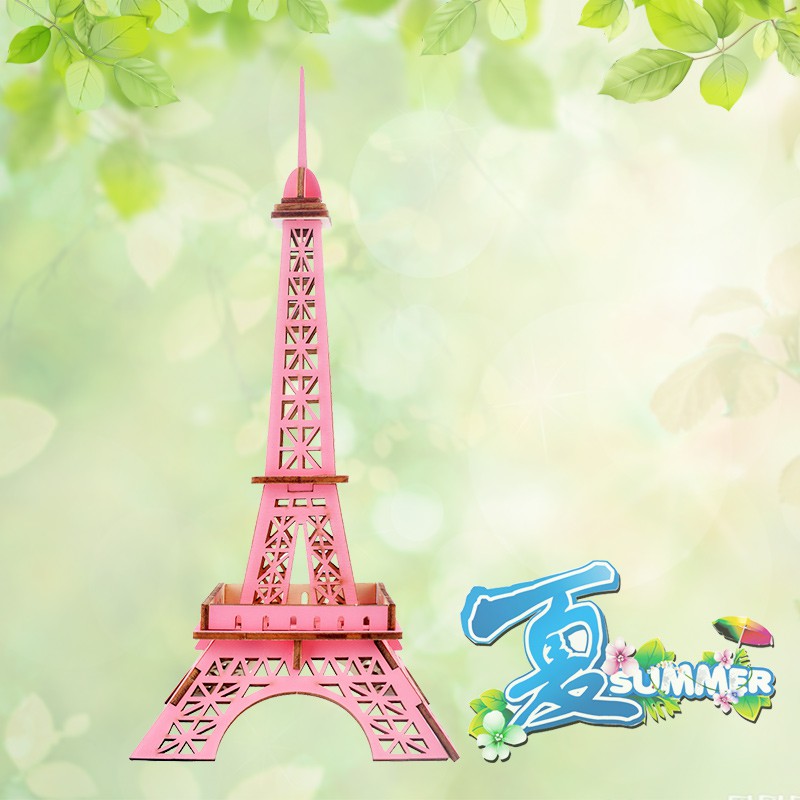 Đồ chơi lắp ráp gỗ 3D Mô hình Tháp Eiffel 4 mùa