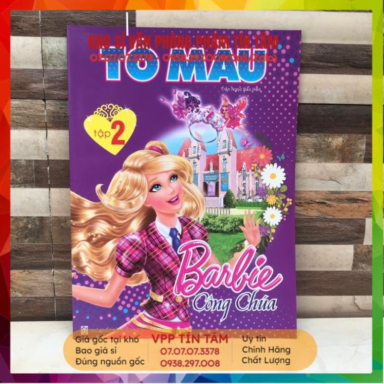 COMBO 4 VỞ BARBIE TÔ MÀU CÔNG CHÚA [Kho sỉ HCM: VPP TÍN TÂM]