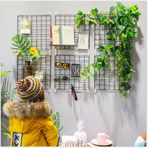 Tấm Lưới Thép Trang Trí Tặng Kèm Đinh Treo - Lưới Decor Kẹp Gỗ Giỏ Lưới Sắt,Khung Tranh Lướt Sắt Nghệ Thuật