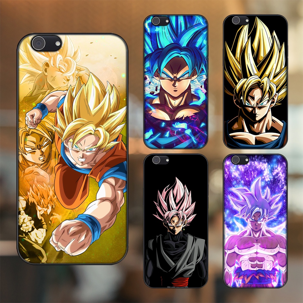 Ốp lưng Vivo Y53, Y69, Y71, Y81, Y83 viền đen in hình Goku Dragon Ball
