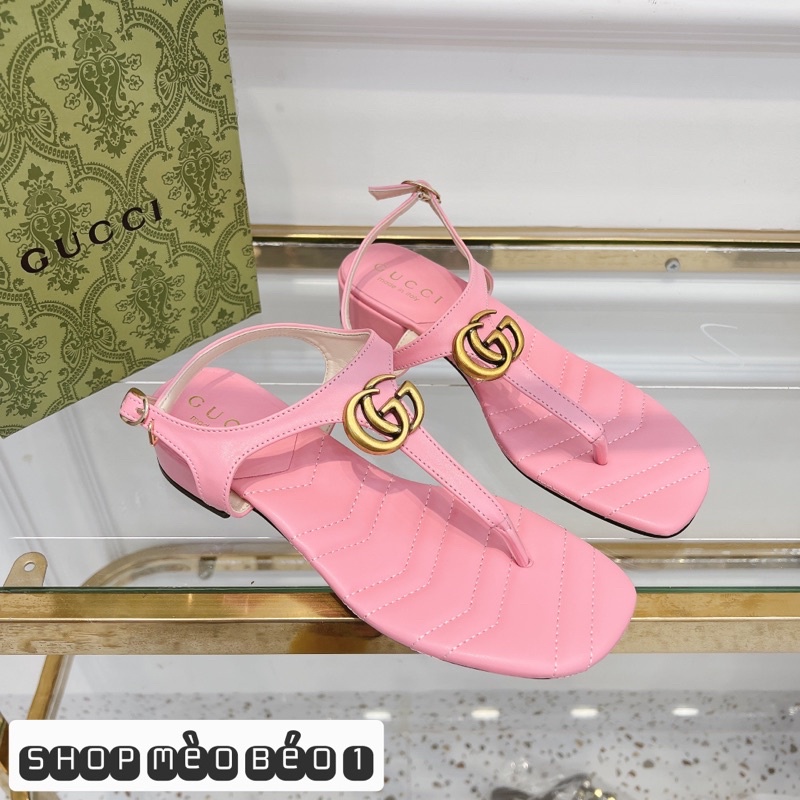 Sandal gc kẹp xỏ ngón tag khoá đồng fullbox