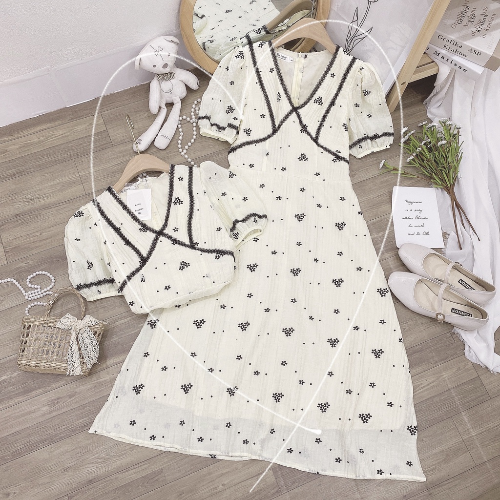 : Váy Hoa Tiểu Thư Quảng Châu Nữ Kèm Ảnh Thật Trải Sàn  M0393- Lolla_Fashion