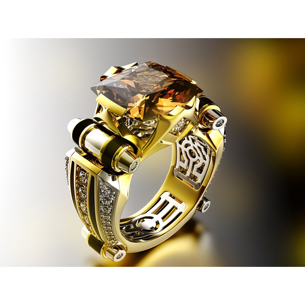 Nhẫn Nam Phụ Kiện Sáng Tạo Độc Đoán Phân Màu Design-AIFEI3