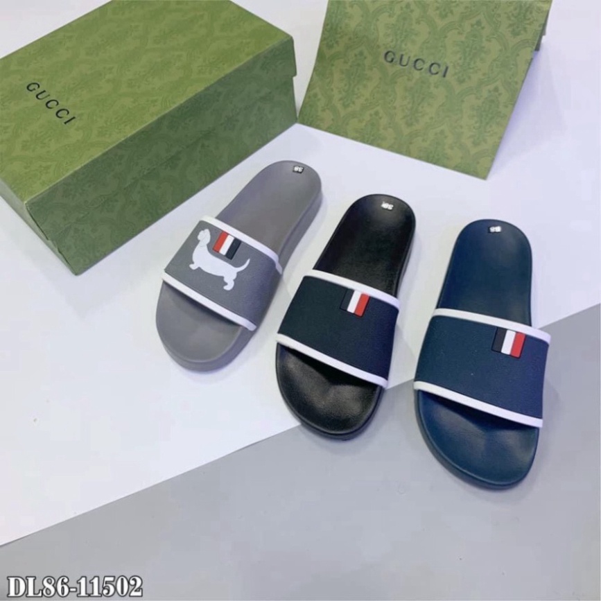 [FREE SHIP] Dép Lê Nam Quai Ngang Thom Browne Phối Viền Trắng Cực Đẹp [H2T SHOP]