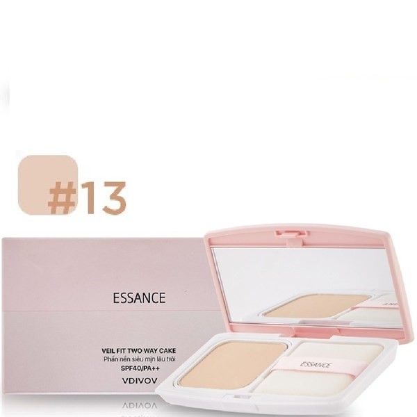 Phấn Nền Số 13 Tông Da Sáng Essance Siêu Mịn Lâu Trôi Veil Fit Two Way Cake Spf40 pa++ Chính Hãng