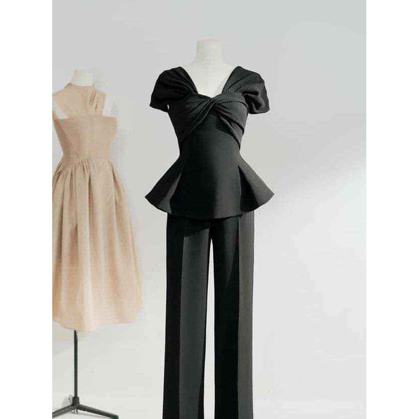 Áo peplum xoắn ngực trễ vai nhiều màu siêu xinh