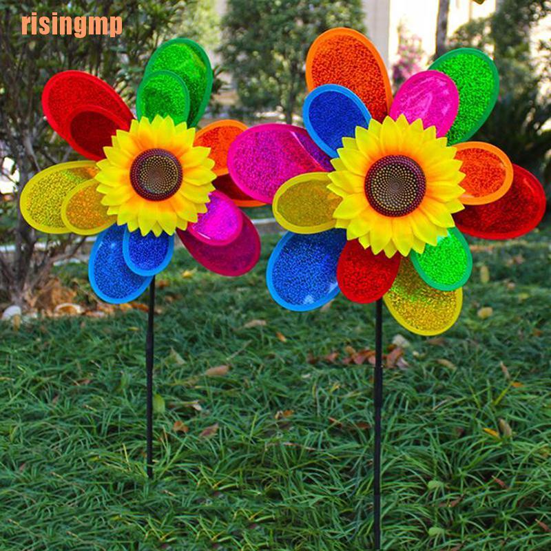 Chong Chóng Hình Hoa Hướng Dương Nhiều Màu Sắc Dùng Trang Trí Sân Vườn Diy