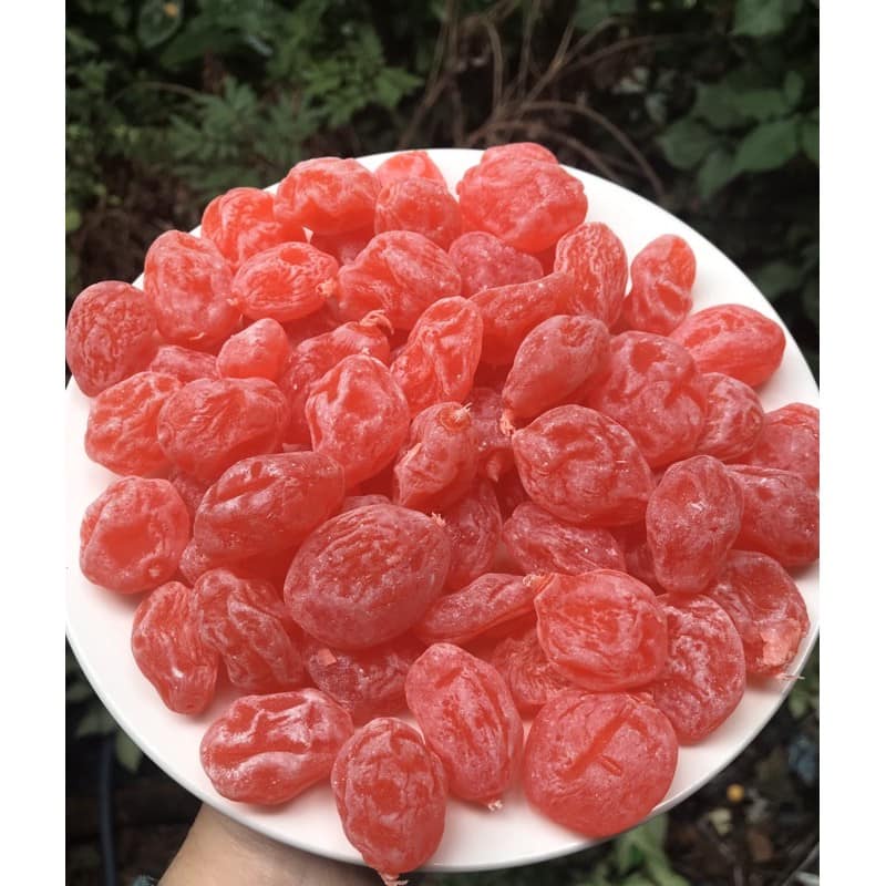 Ô mai xí muội  đào hồng phấn hộp 500g.