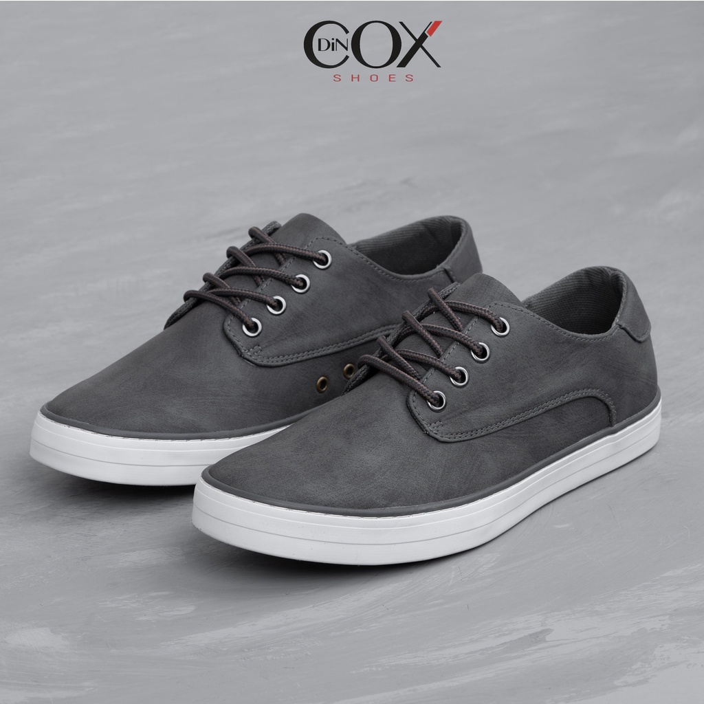Giày Sneaker Da Nam DINCOX E11 Sang Trọng Màu Charcoal