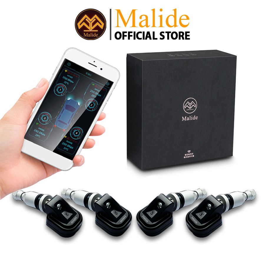 Cảm biến áp suất lốp van trong Malide cao cấp kết nối APP điện thoại độc quyền - Model MLDB02