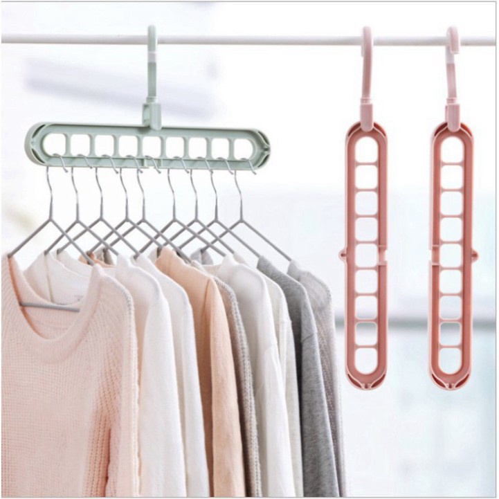 MÓC 9 LỖ TREO QUẦN ÁO TIỆN LỢI CHO TỦ QUẦN ÁO GỌN GÀNG