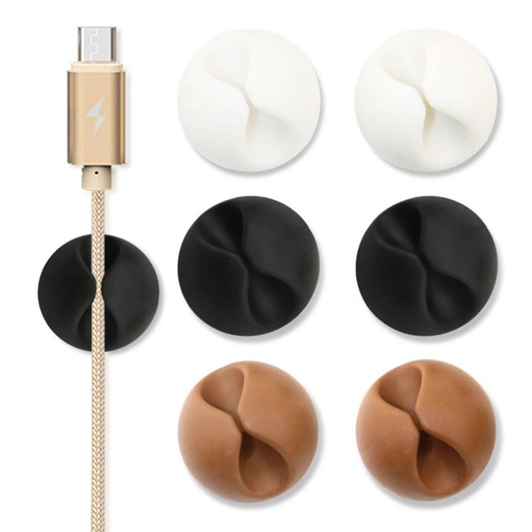 Nút silicon giữ dây sạc điện thoại, dây usb, dây điện trên bàn làm việc, ô tô