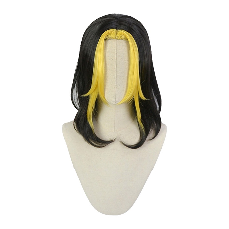 Bộ Tóc Giả Dài Màu Vàng Đen Hóa Trang Nhân Vật Hanemiya Kazutora Trong Phim Hoạt Hình Tokyo Revengers Hanemiya