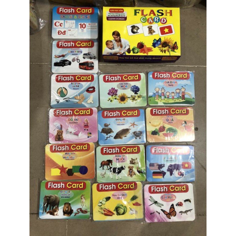 Bộ flashcard song ngữ Anh Việt 15 chủ đề