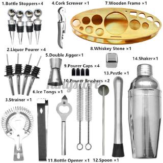 Set 23 đồ pha chế mix cocktail cho quầy bar