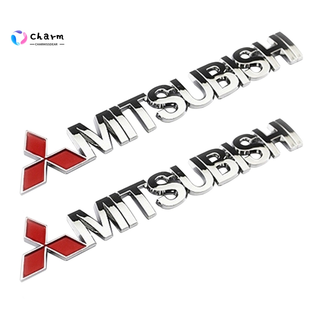 Miếng dán trang trí xe hơi 3D thiết kế chữ Mitsubishi