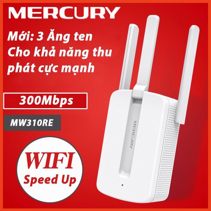 Bộ kích sóng wifi 3 râu Mercury⚡ [CHÍNH HÃNG] ⚡ Thiết bị kích sóng Wifi 3 râu Mercusys (wireless 300Mbps) cực mạnh