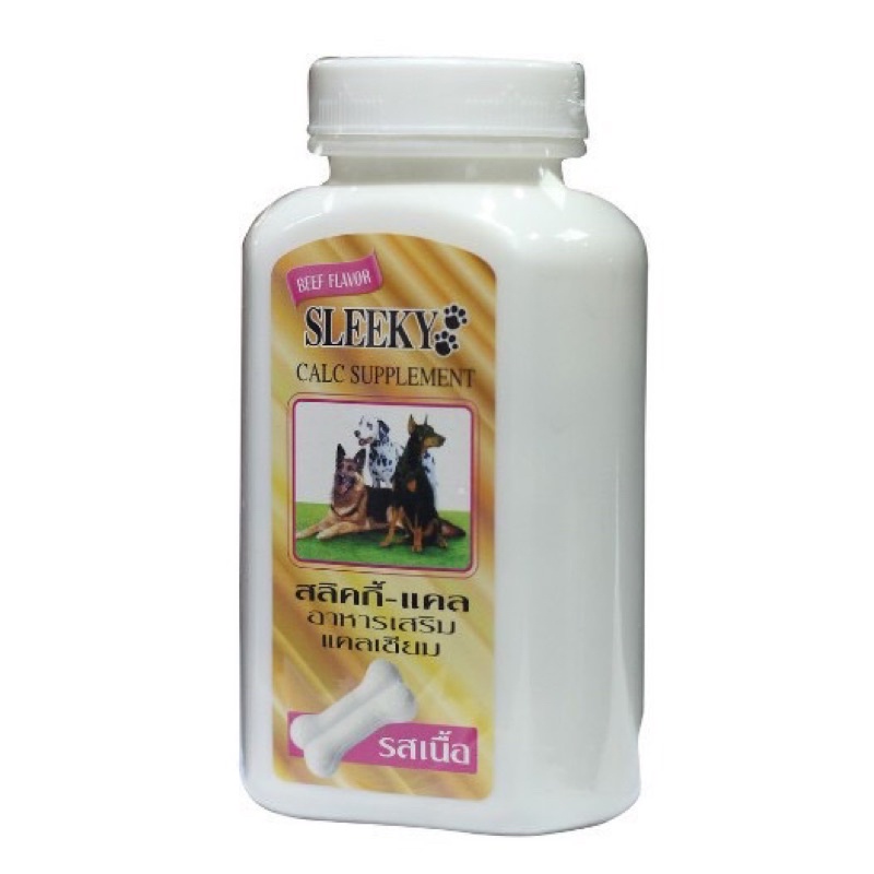 Hộp Canxi - Vitamin SLEEKY cho chó mèo Thái 140g