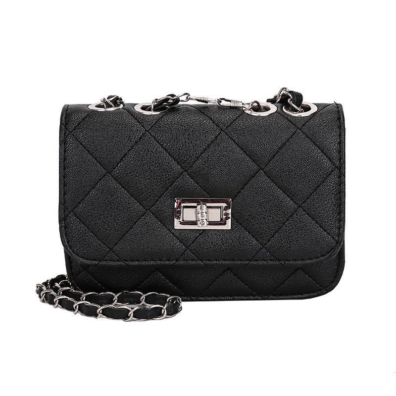 Túi đeo chéo nữ mini da sần khoá xoay Zuliashop8386