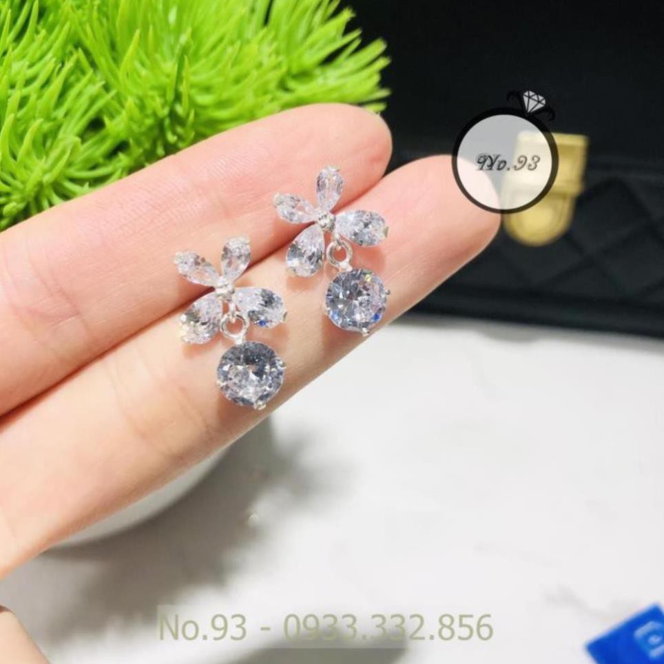 (BẠC CHUẨN) BÔNG TAI BẠC TA ĐẸP CHO NỮ TRANG SỨC CAO CẤP NO.93 HOA TAI BẠC HT303