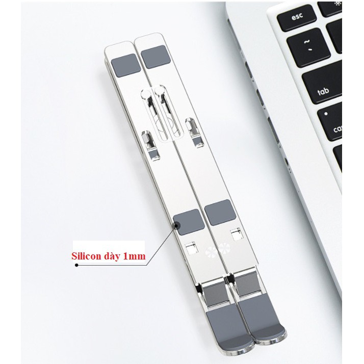 Giá Đỡ Laptop Macbook Nhôm Gấp Gọn Để Bàn Chắc Chắn Hỗ Trợ Tản Nhiệt Cao Cấp Có Thể Điều Chỉnh CBOX D102