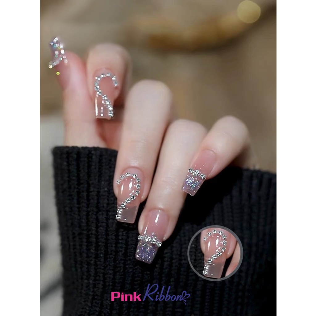 Dây đá trắng đế bạc trang trí các cỡ (set 3m)