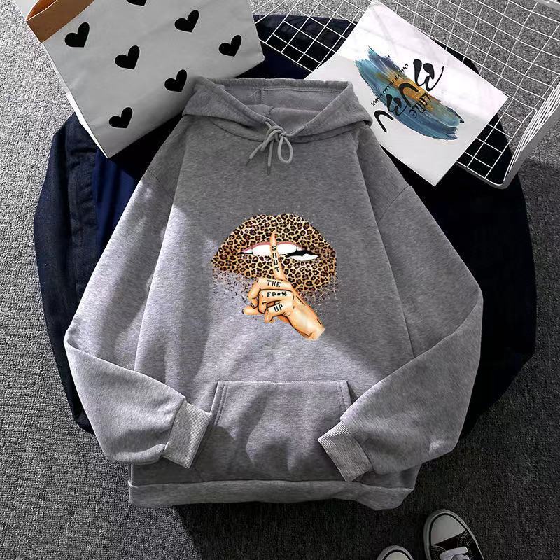 IELGY  Áo Hoodie Tay Dài Dáng Rộng Vải Lông Cừu Dày Phong Cách Hàn Quốc Thời Trang Thu Đông Hàng Mới Dành Cho Bạn Nữ 2021