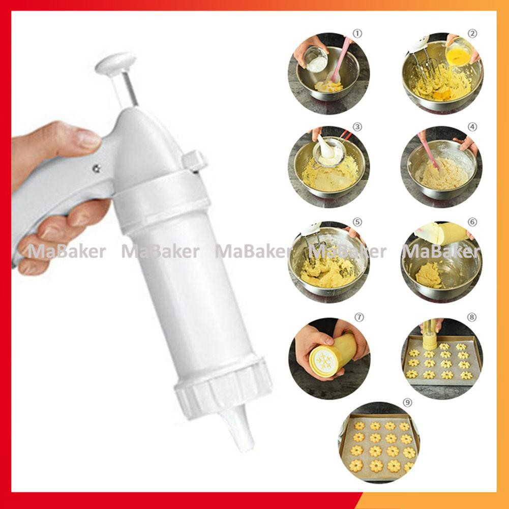 Bộ nhấn tạo hình bánh quy Cookie Press 18 chi tiết loại tốt, cao cấp, bền đẹp, tha hồ sáng tạo - MaBaker