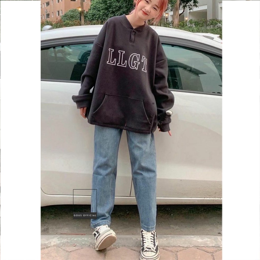 Quần Jeans Nữ Dài Quần Bò Baggy Nữ Ống Đứng ESTHE Màu Xanh Phong Cách Trẻ Trung Basic 2754 Gous Official
