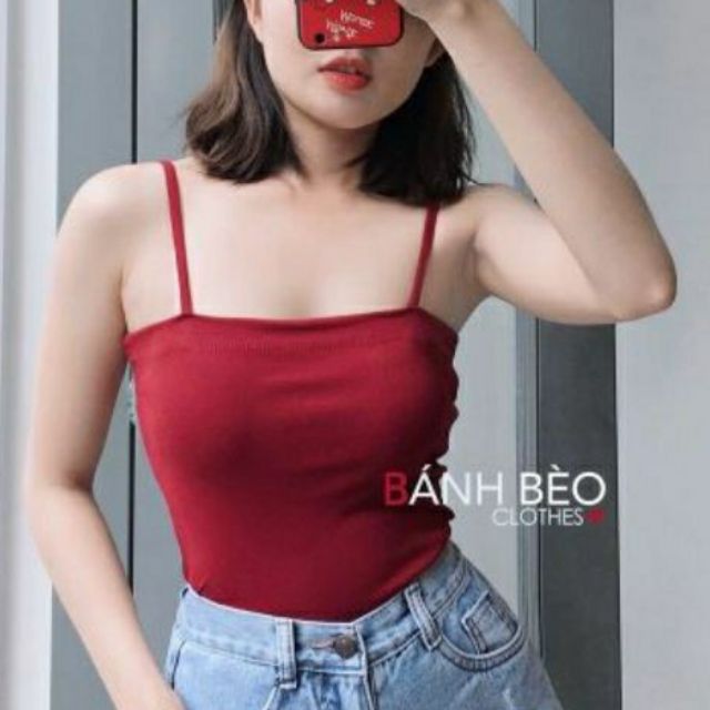 Áo 2 dây bún xinh xắn nhiều màu thun cotton xịn.