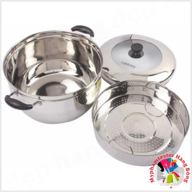 Nồi luộc gà + đồ xôi ( tặng kèm lồng hấp )Hàn quốc COOKER