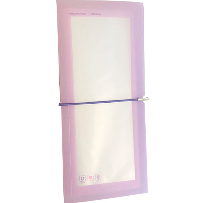 Bìa sổ dài trong suốt di động dùng đựng đồ/ sắp xếp bộ sưu tập hình dán trang trí sổ tay cá nhân