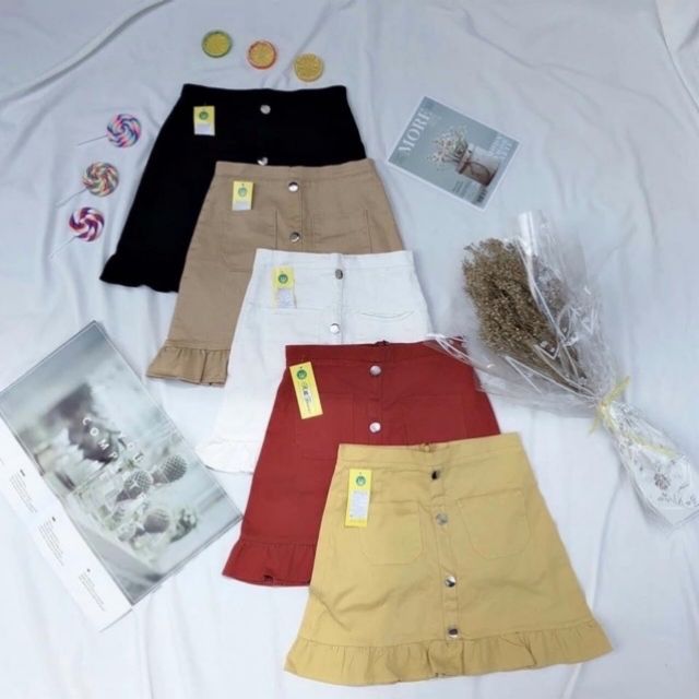 Chân váy kaki đuôi cá nút dễ thương ( Kèm hình thật) | BigBuy360 - bigbuy360.vn