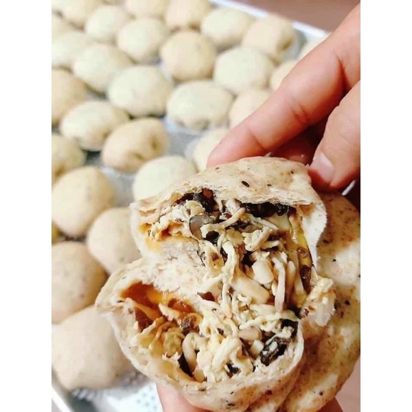 [HỎA TỐC SG] Bánh bao nguyên cám sốt gà nấm rau củ healthy thơm ngon - hộp 4 bánh