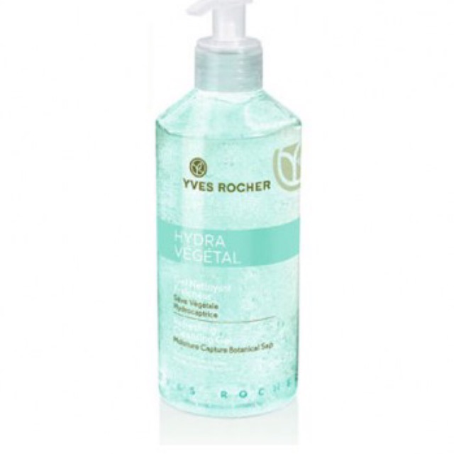 Yves Rocher - Gel rửa mặt cung cấp nước  Hydra végetal 390 mL dành  cho da thường, da hỗn hợp