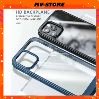 Ốp lưng iphone cứng trong suốt chống sốc chống rơi, ốp iphone 13 12 11 pro max viền vuông