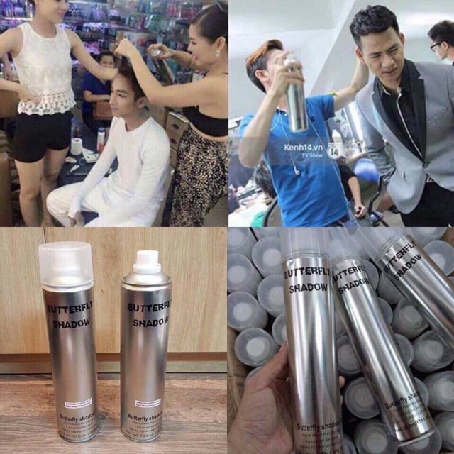 Gôm xịt Tạo kiểu giữ nếp tóc BUTTERFLY SHADOW