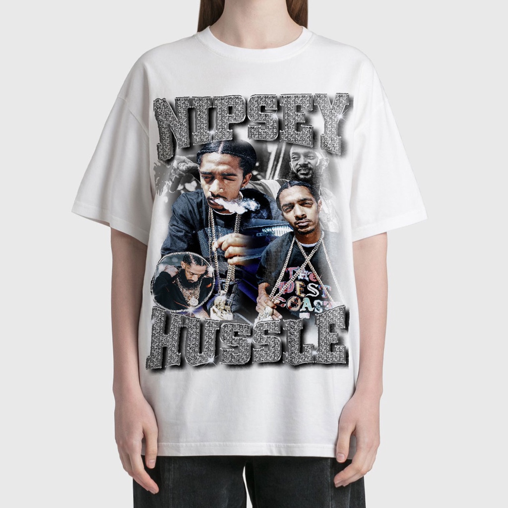 BLANK | Áo Thun NIPSEY Tay Lỡ Unisex - Đen/Trắng Cổ Tròn