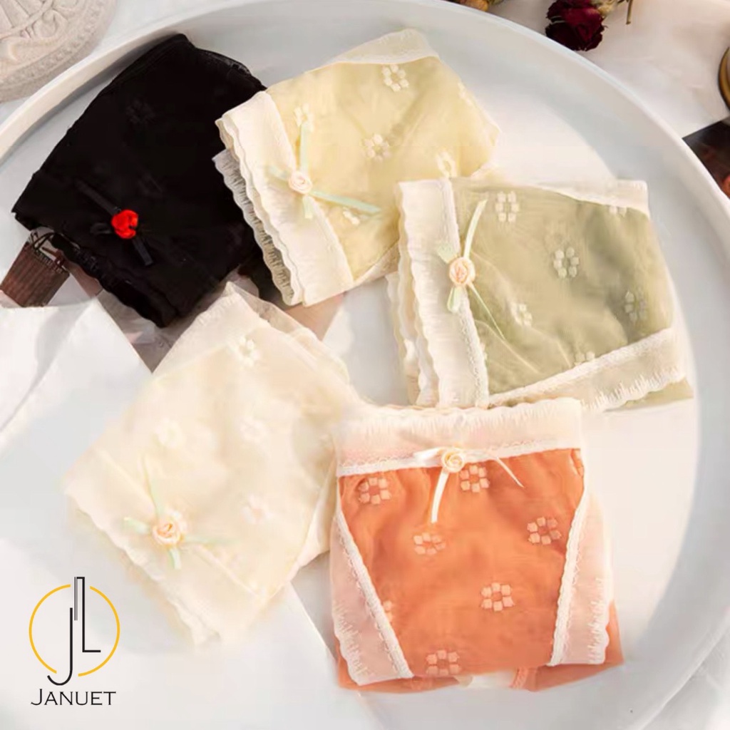 Quần Lót Nữ Tam Giác Gợi Cảm Lụa Tơ Chun Hông 2 Tầng Cao Cấp CHJA08