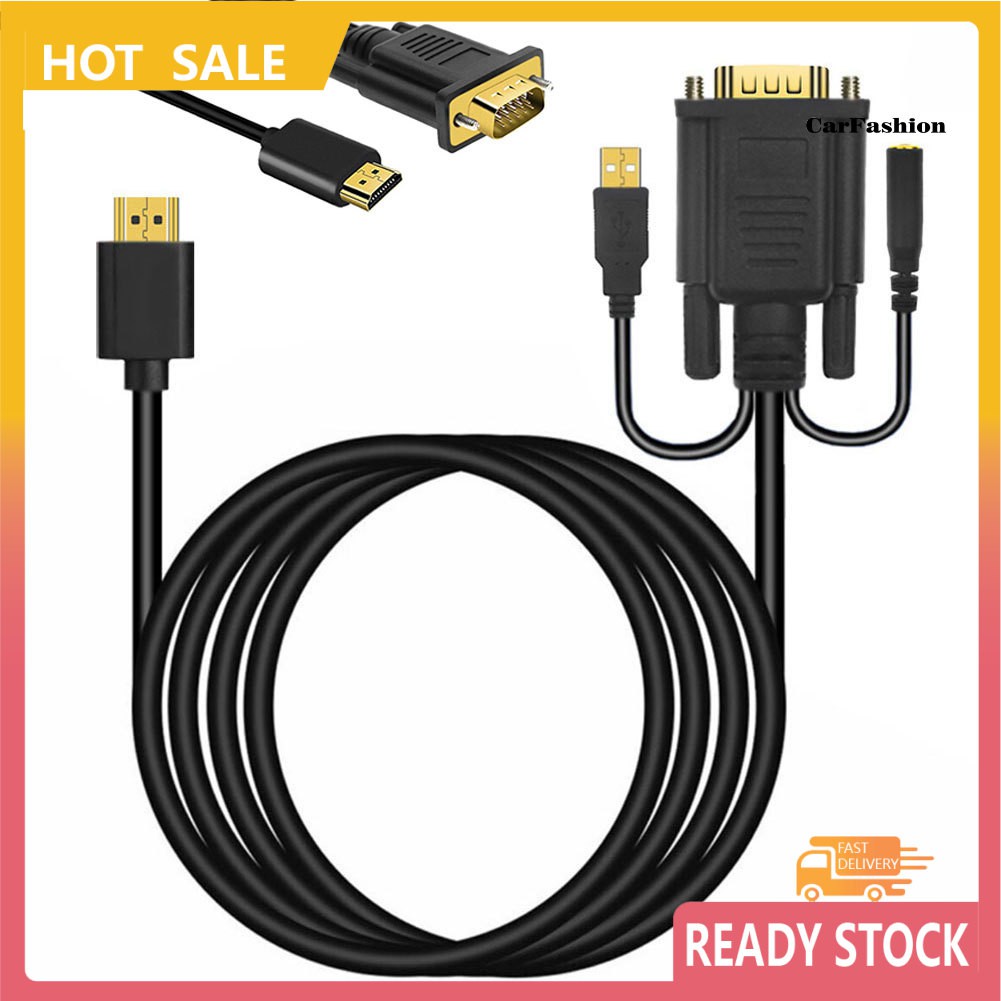 Dây Cáp Chuyển Đổi 1 / 1.5 / 2m 1080p Hdmi Sang Vga Cho Pc Laptop