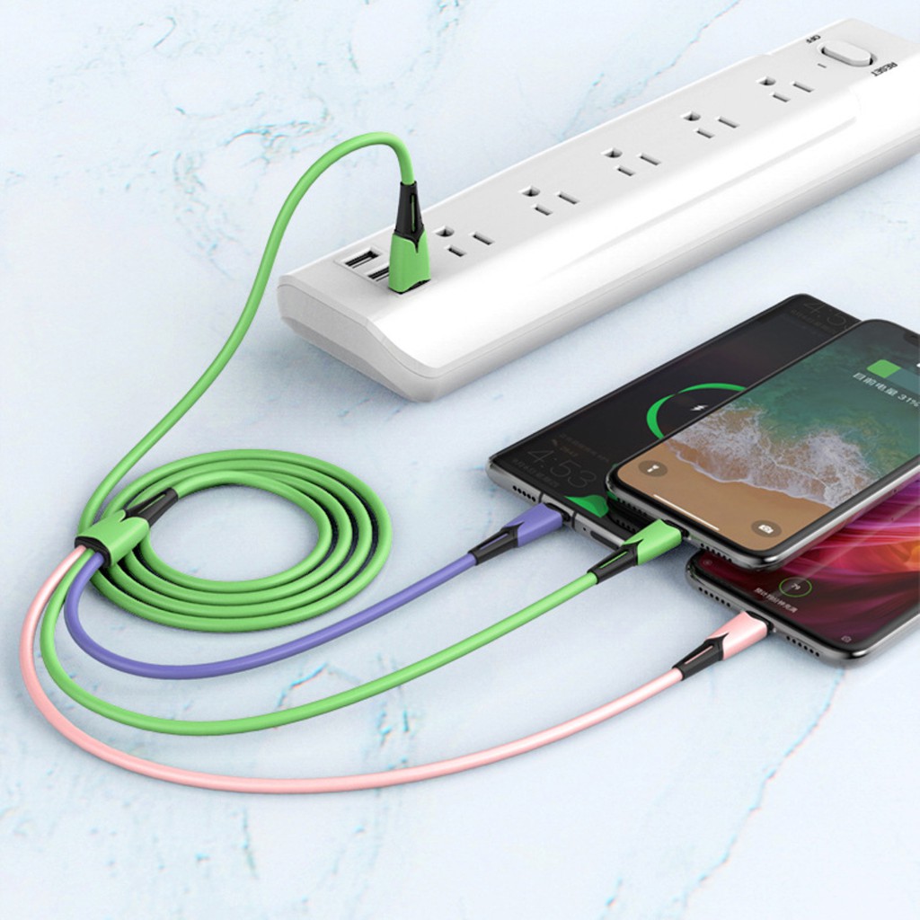 Dây Cáp Sạc 3 Trong 1 Loại C Chất Lượng Cao Cho Apple / Android