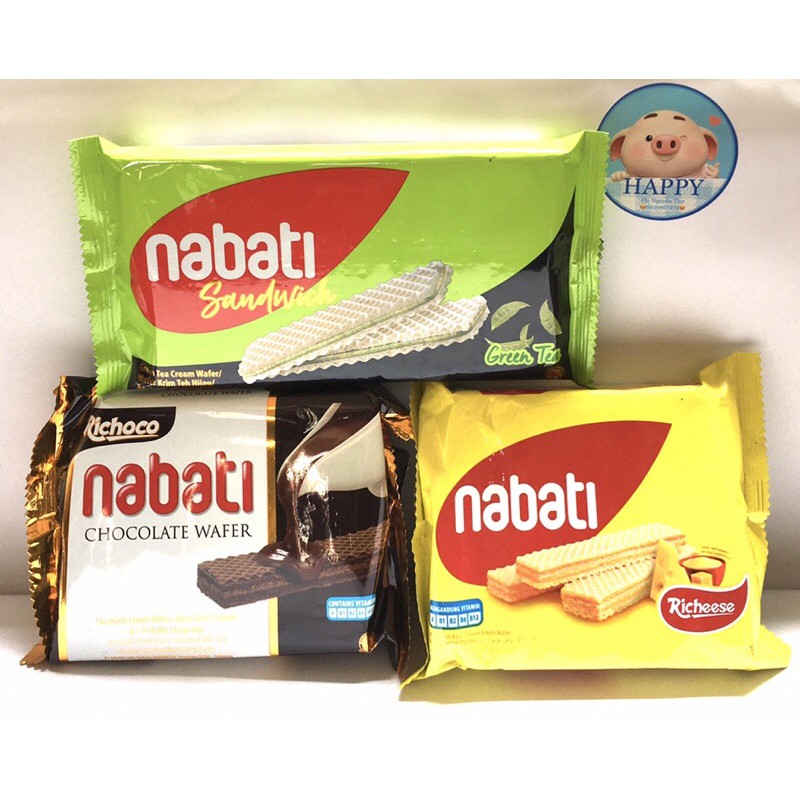 Bánh xốp Nabati [Phô mai, Socola, Trà xanh] 40g-52g tuỳ hương vị