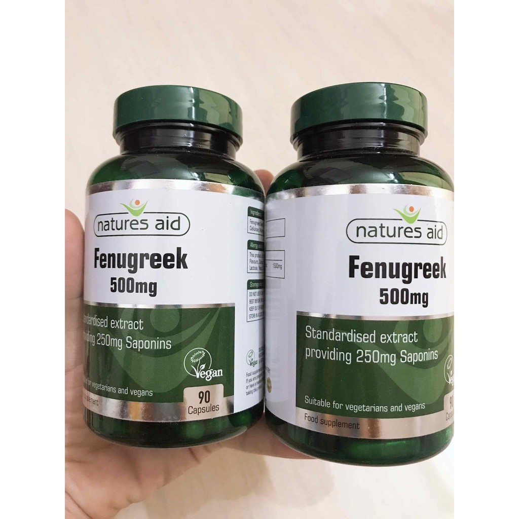 Viên Uống Lợi Sữa Cỏ Cà ri Anh Fenugreek 500mg 90v