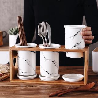 Ống đựng đũa 3 ngăn bằng gốm sứ chất lượng cao