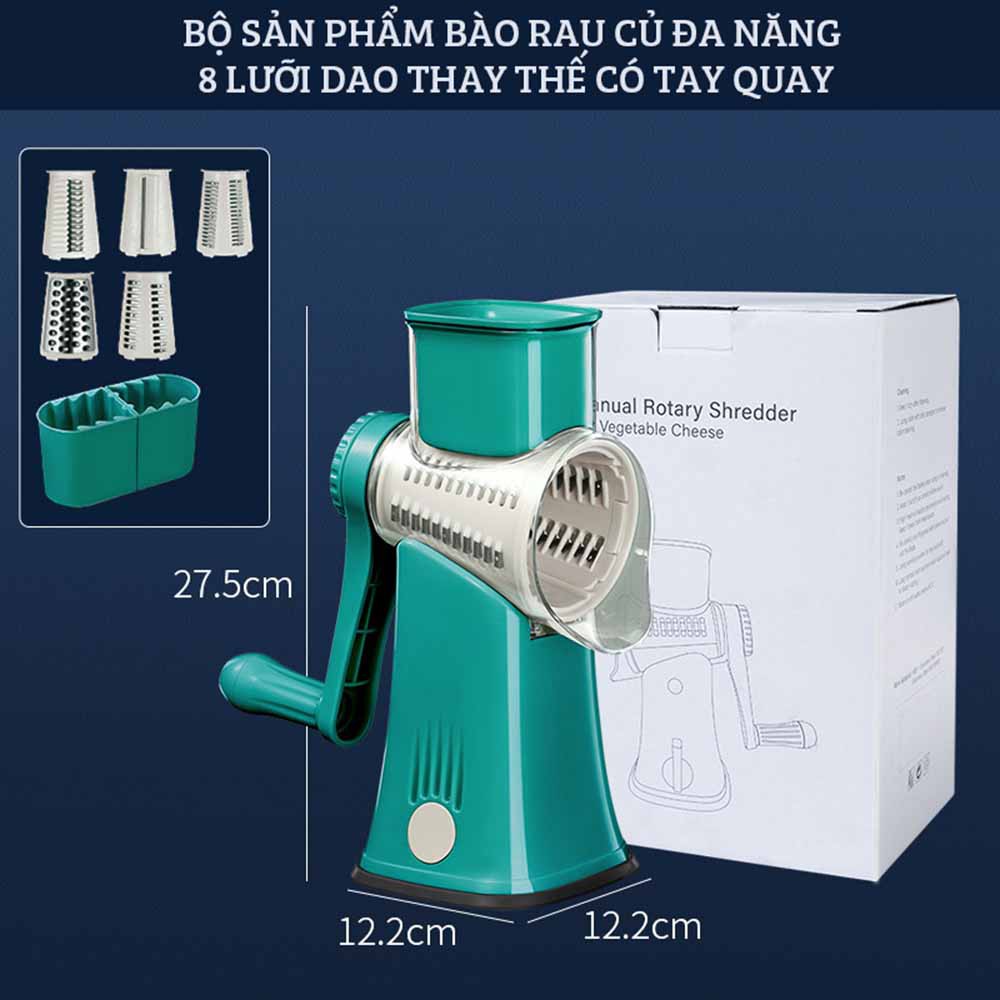 Dụng Cụ Bào Rau Củ Tay Quay 8 Lưỡi Thay Thế Chính Hãng SSGP