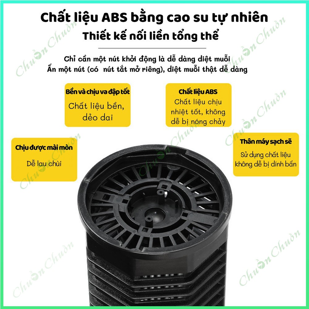 Đèn Bắt Muỗi CHUỒN CHUỒN Đèn Diệt Muỗi Máy Bẫy Muỗi Cao Cấp ELECTRIC 4W kiêm đèn ngủ chống lóa mắt Bảo Hành 12 Tháng