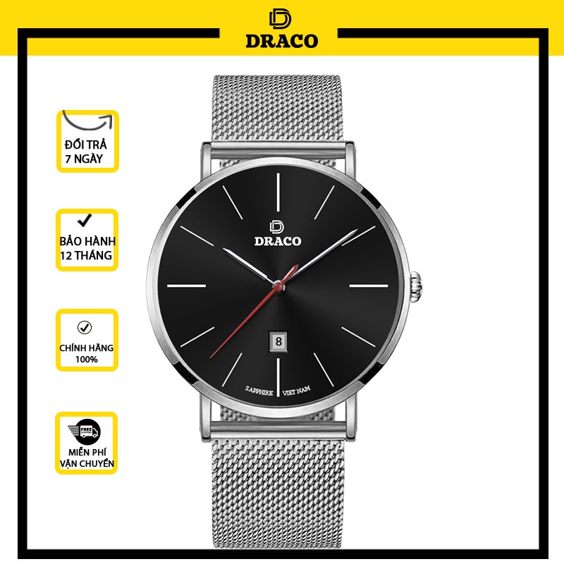 Đồng Hồ Nam Sang Trọng DRACO D21-ST02 “Classic Boy” ĐEN