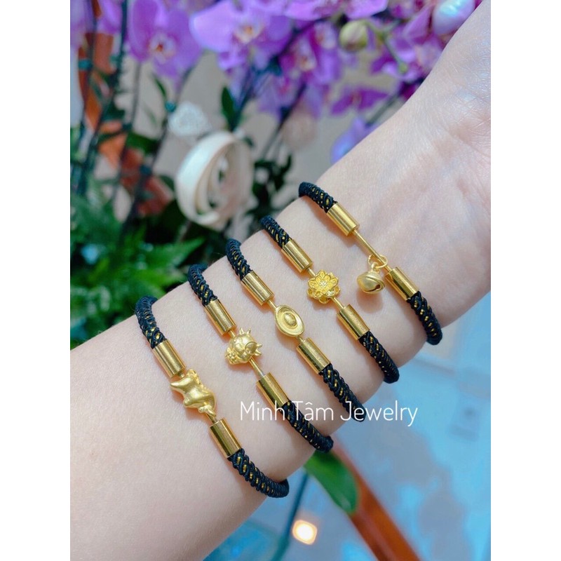 Charm đĩnh Au 24k mini, Charm thỏi tài lộc 24k-Minh Tâm Jewelry