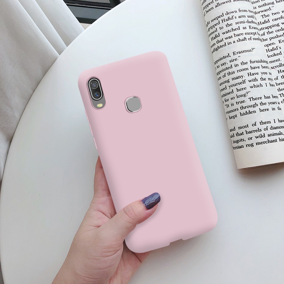 Ốp điện thoại silicon mềm bề mặt nhám màu kẹo thích hợp cho Vivo Y11 2019 Y11 2019 1906 Vivoy11