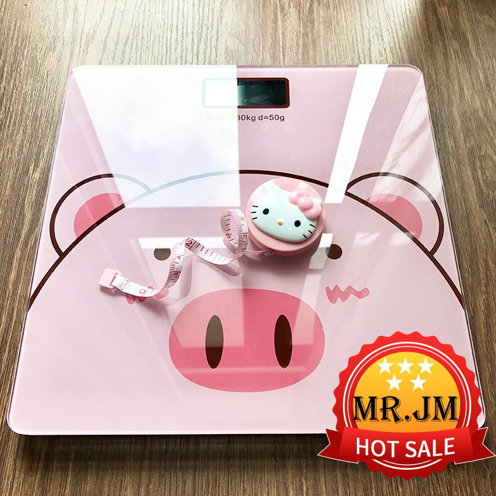 Thước Dây Cuộn 1,5 mét Thước đo chiều cao thước đo 3 vòng thước đo giảm cân thước đo giảm béo 150cm Kitty, Heo